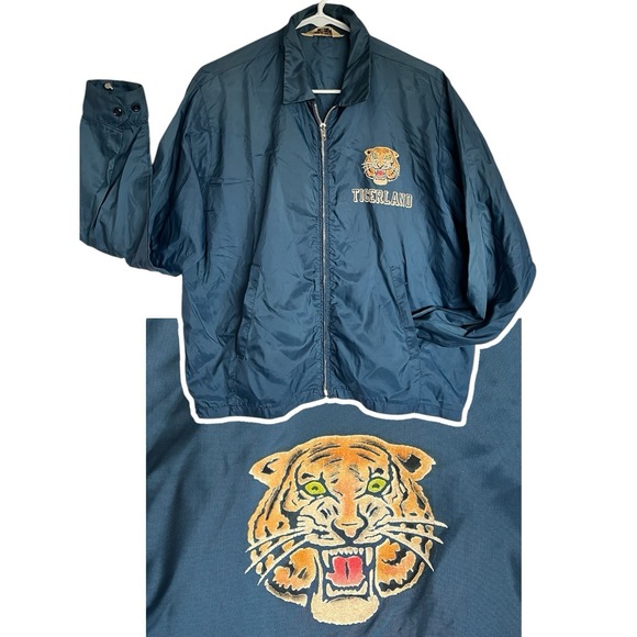 Kolesport Other - VTG 1960s KOLESPORT Nylon Jacket TIGERLAND LA Fort Polk (?) Zip Flocked Tiger M